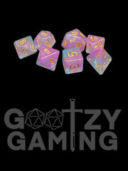 Candy Sparkle - Plastic Standard 7 Dice Set - D&D Dice - Gootzy Gaming