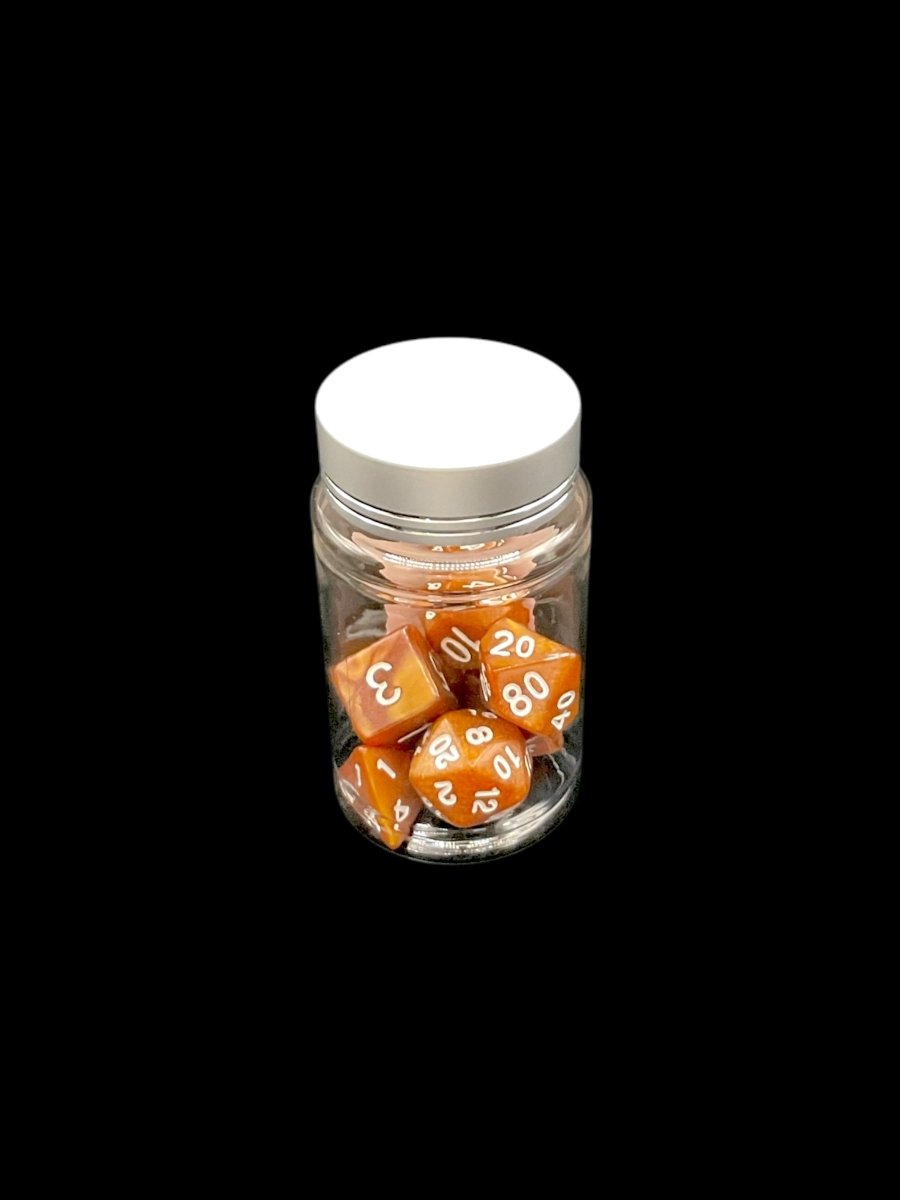 Caramel Swirl - Plastic Standard 7 Dice Set - D&D Dice - Gootzy Gaming