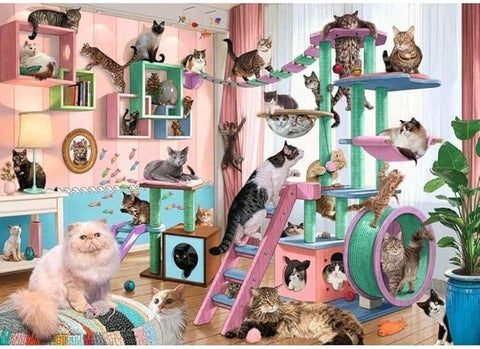 Cat Tree Heaven 1000 Piece Puzzle - Gootzy Gaming