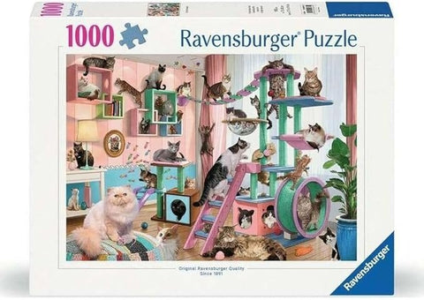 Cat Tree Heaven 1000 Piece Puzzle - Gootzy Gaming