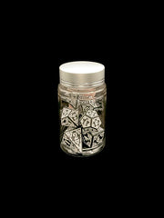 Celtic White - Plastic Standard 7 Dice Set - D&D Dice - Gootzy Gaming