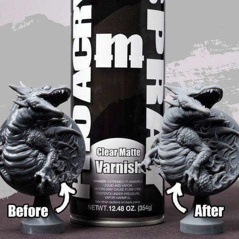 Clear Matte Spray Can Varnish - Premium Acrylic Miniatures Finishing Varnish - Monument Hobbies - 500 mL Spray Can (Store Pickup Only) - Gootzy Gaming
