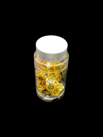 Clever Devices Gold - Hollow Metal 7 Dice Set - D&D Dice - Gootzy Gaming