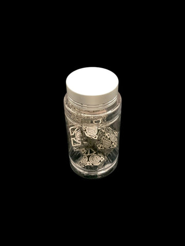 Clever Devices Iron - Hollow Metal 7 Dice Set - D&D Dice - Gootzy Gaming