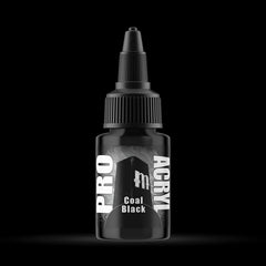 Coal Black - Premium Matte Acrylic Miniatures Paint - Monument Hobbies - 22 mL Dropper Bottle - Gootzy Gaming