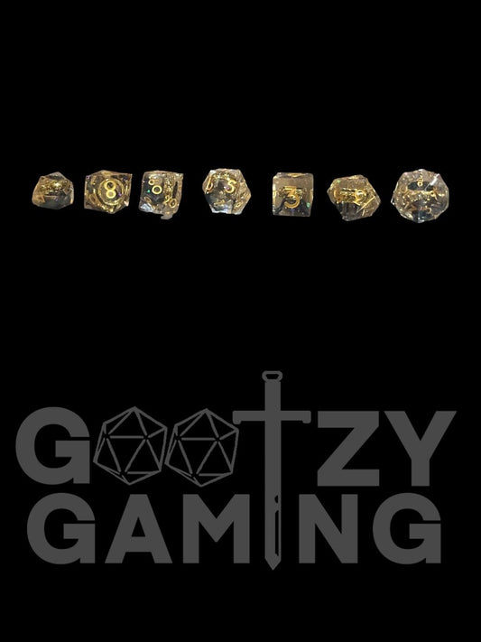 Corrupting Ring - Hand Crafted Resin Standard 7 Dice Set - D&D Dice - Gootzy Gaming