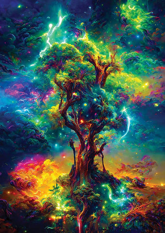 Cosmic Tree of Life 1000 Piece Puzzle - Gootzy Gaming