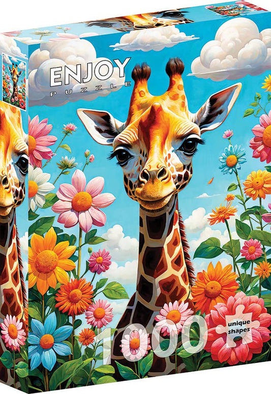 Cute Giraffe 1000 Piece Puzzle - Gootzy Gaming