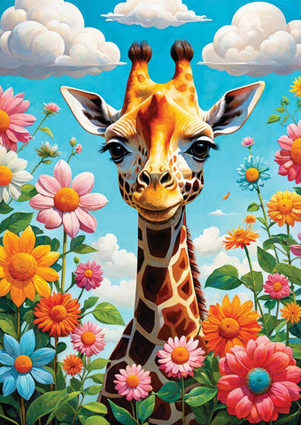 Cute Giraffe 1000 Piece Puzzle - Gootzy Gaming