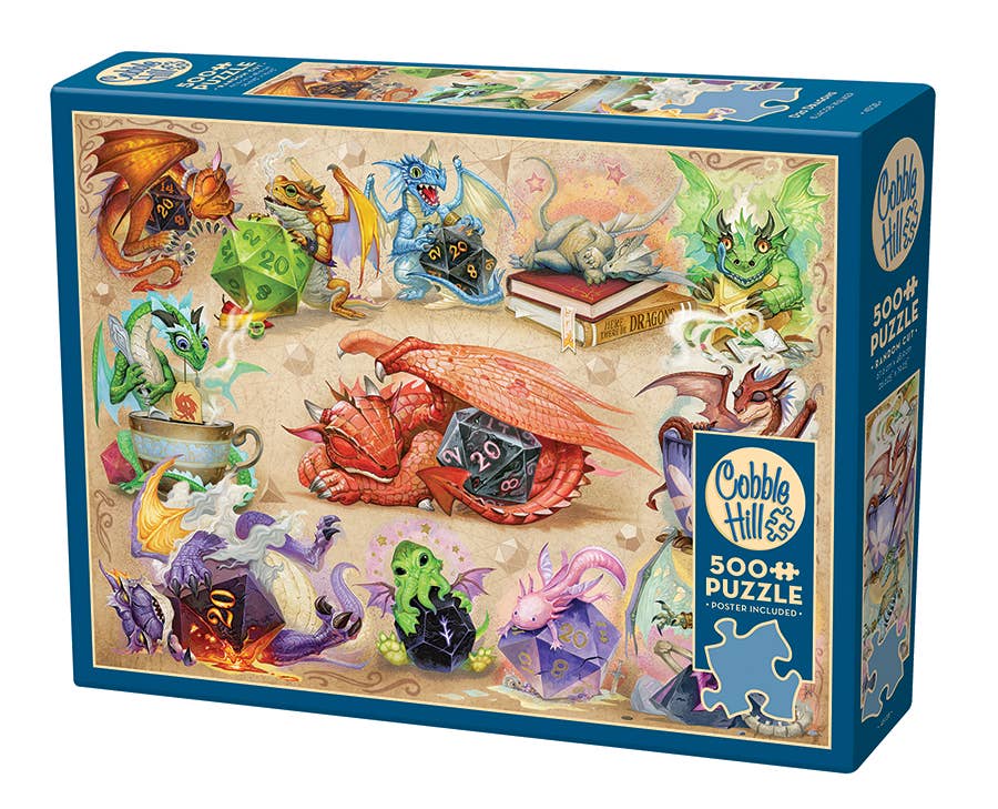 D20 Dragons 500 Piece Puzzle - Gootzy Gaming