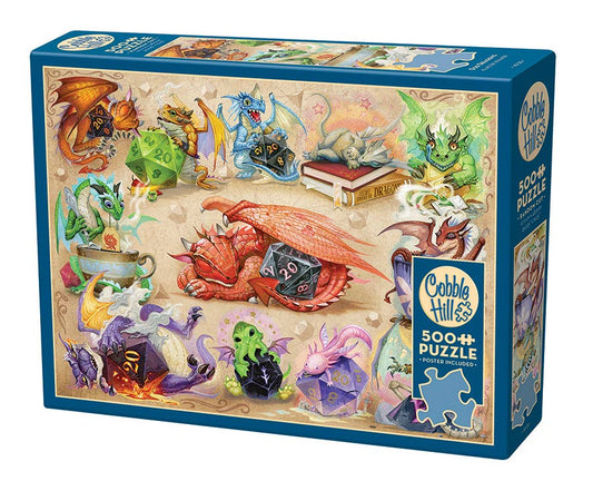 D20 Dragons 500 Piece Puzzle - Gootzy Gaming