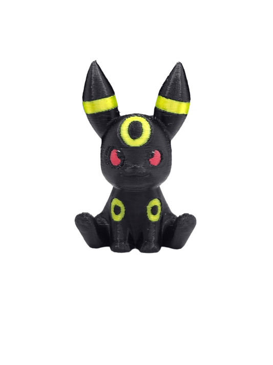 Dark Fox - Plastic Poke Figurine - 2 Inch Tall 3D Printed Color Plastic Print - Gootzy Gaming