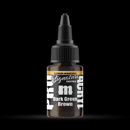 Dark Green Brown - Premium Matte Acrylic Miniatures Paint - Monument Hobbies - 22 mL Dropper Bottle - Gootzy Gaming