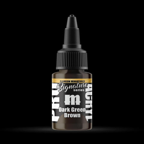 Dark Green Brown - Premium Matte Acrylic Miniatures Paint - Monument Hobbies - 22 mL Dropper Bottle - Gootzy Gaming
