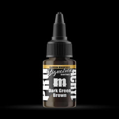 Dark Green Brown - Premium Matte Acrylic Miniatures Paint - Monument Hobbies - 22 mL Dropper Bottle - Gootzy Gaming