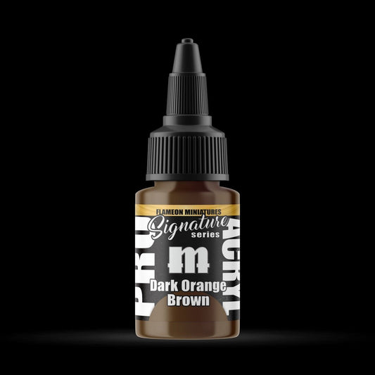 Dark Orange Brown - Premium Matte Acrylic Miniatures Paint - Monument Hobbies - 22 mL Dropper Bottle - Gootzy Gaming