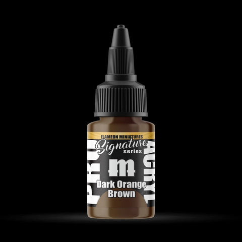 Dark Orange Brown - Premium Matte Acrylic Miniatures Paint - Monument Hobbies - 22 mL Dropper Bottle - Gootzy Gaming