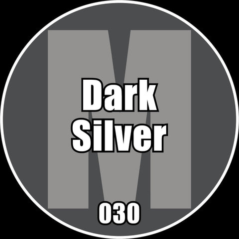 Dark Silver - Premium Metallic Acrylic Miniatures Paint - Monument Hobbies - 22 mL Dropper Bottle - Gootzy Gaming