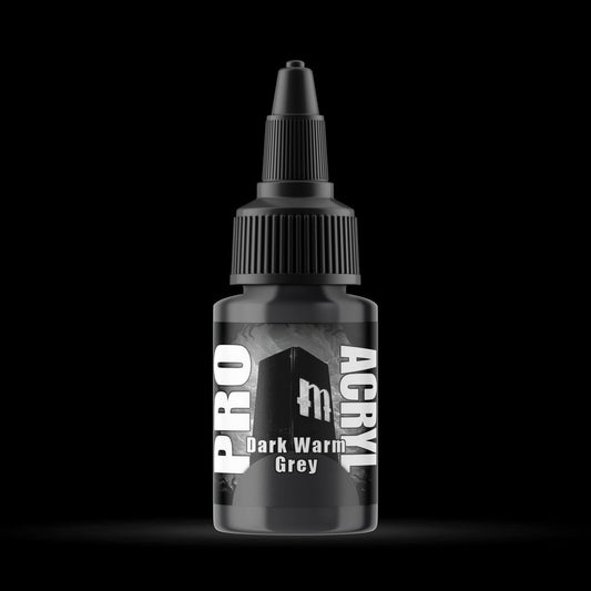 Dark Warm Grey - Premium Matte Acrylic Miniatures Paint - Monument Hobbies - 22 mL Dropper Bottle - Gootzy Gaming