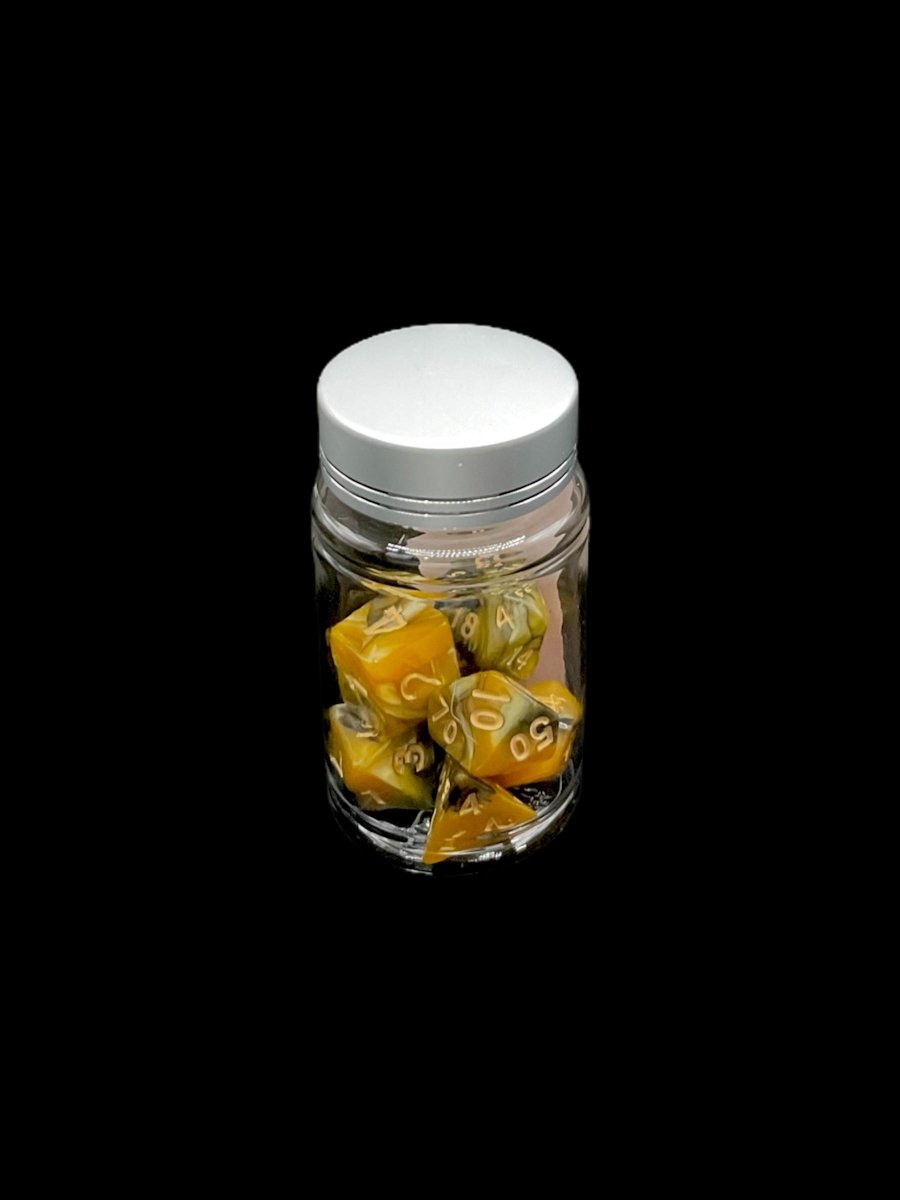 Dart Frog Metallic Swirl - Plastic Standard 7 Dice Set - D&D Dice - Gootzy Gaming