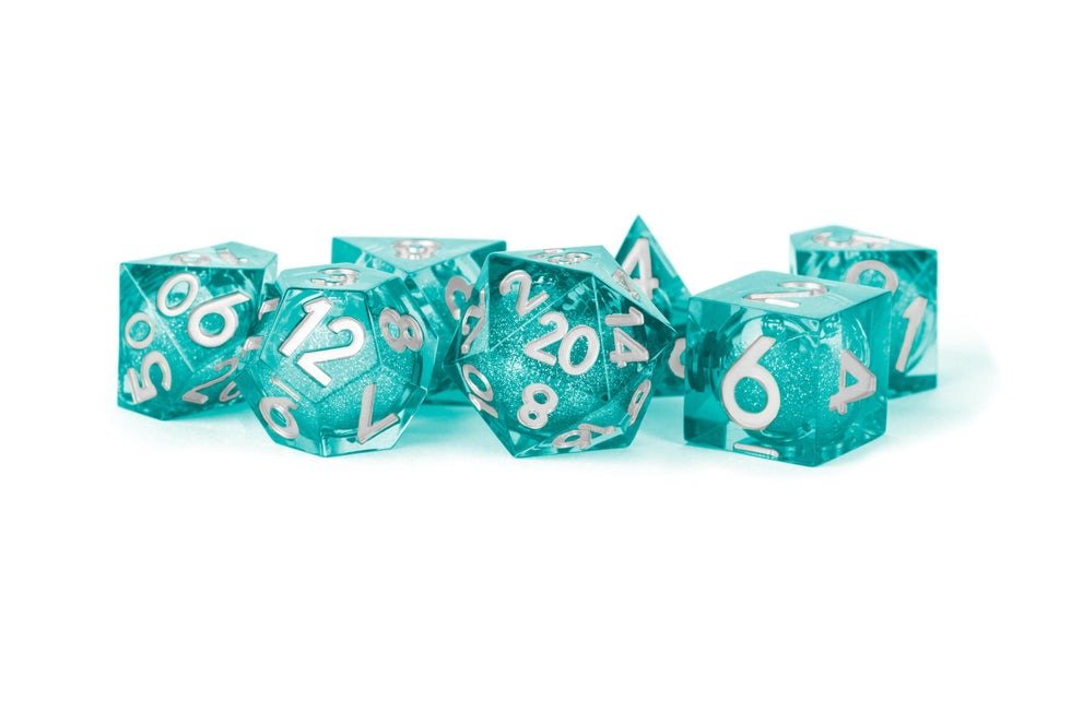 D&D Dice: 16 mm Liquid Core 7 Dice Set - Mana Extract - Gootzy Gaming