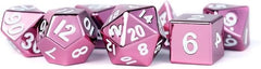 D&D Dice: 16 mm Metal 7 Dice Set - Pink - Gootzy Gaming