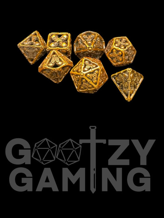 Deadman's Hollow - Hollow Metal 7 Dice Set - D&D Dice - Gootzy Gaming