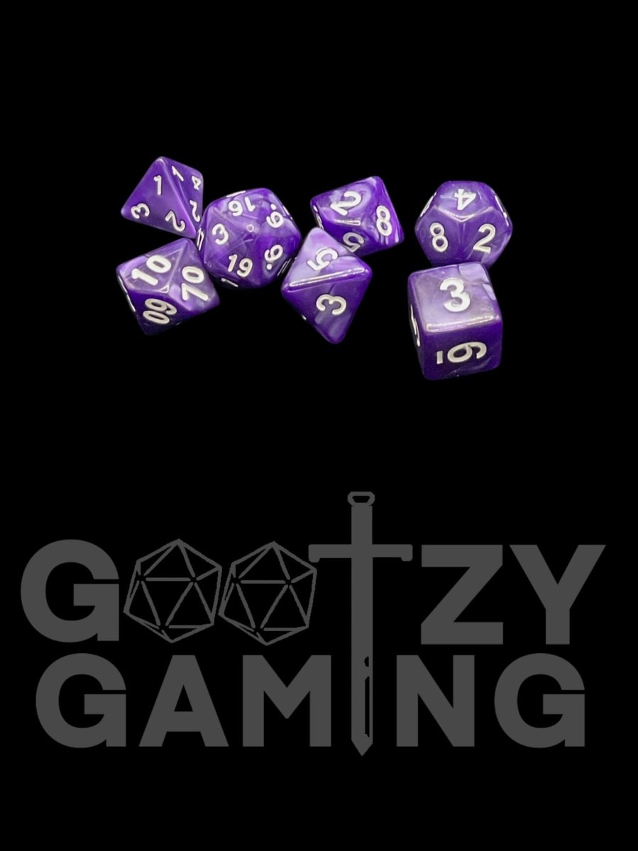 Deep Waters - Plastic Standard 7 Dice Set - D&D Dice - Gootzy Gaming