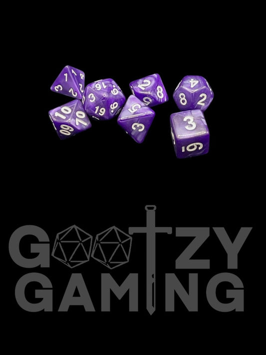 Deep Waters - Plastic Standard 7 Dice Set - D&D Dice - Gootzy Gaming