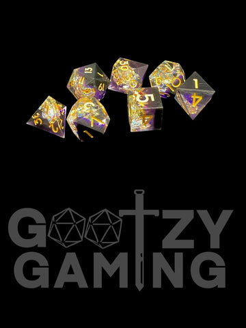 Demon Temptation - Hand Crafted Resin Standard 7 Dice Set - D&D Dice - Gootzy Gaming