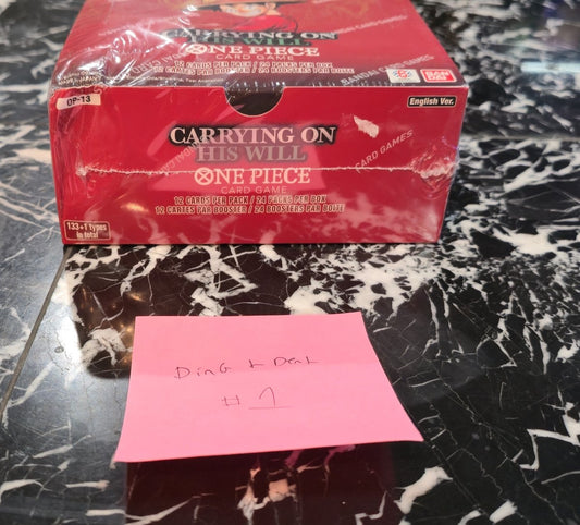 **DENTED BOX 1** One Piece: Carrying on His Will (OP - 13) Booster Box (24 Packs) - Gootzy Gaming