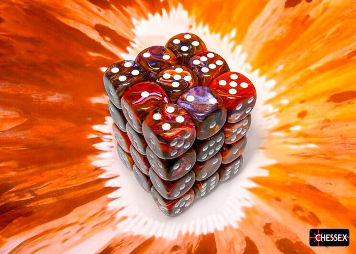 Dice Block: 12 mm, 36 D6 Dice Set - Festive (Symphony/White) - Gootzy Gaming