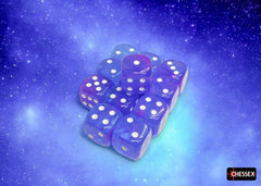 Dice Block: 16 mm, 12 D6 Dice Set - Nebula (Aura/White) - Gootzy Gaming