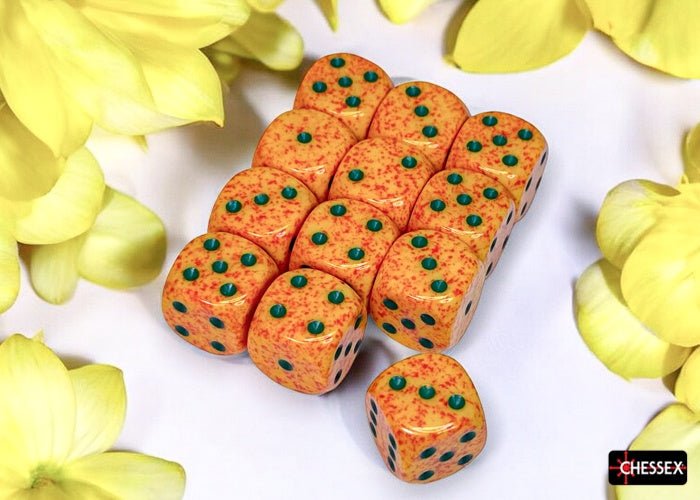 Dice Block: 16 mm, 12 D6 Dice Set- Speckled Lotus - Gootzy Gaming