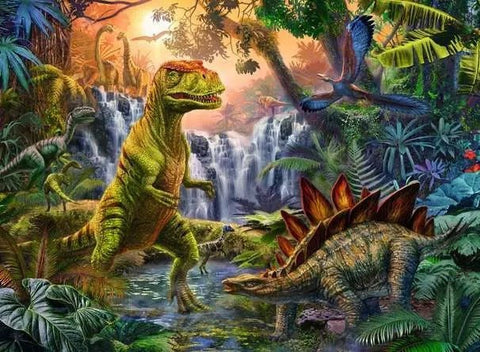 Dinosaur Oasis 100 XXL Piece Puzzle - Gootzy Gaming