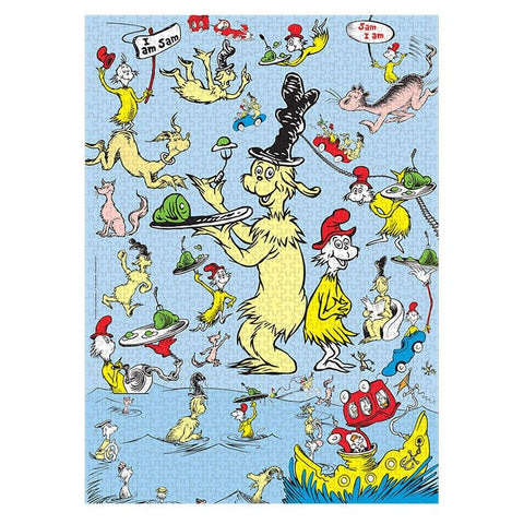 Dr. Seuss Green Eggs and Ham 1000 Piece Puzzle - Gootzy Gaming