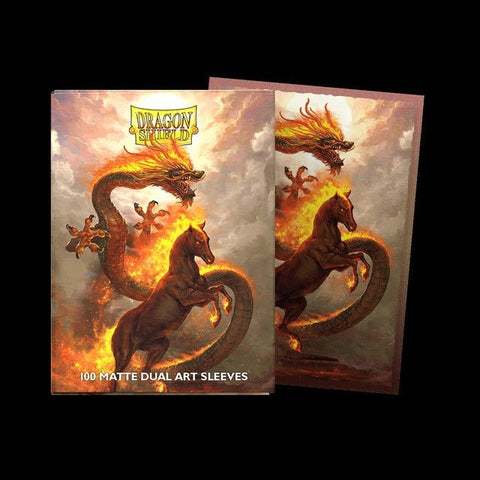 Dragon Shield Dual Matte Art Card Sleeves - Fire Horse 2026 - Gootzy Gaming