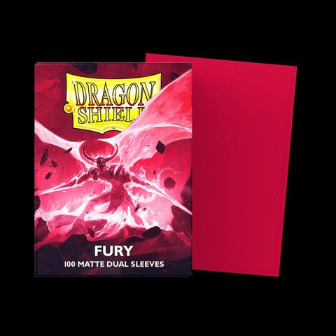 Dragon Shield Dual Matte Card Sleeves - Fury (Red) - Gootzy Gaming