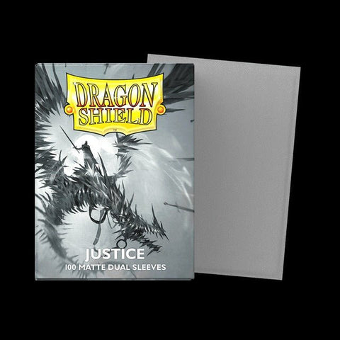 Dragon Shield Dual Matte Card Sleeves - Justice (Grey) - Gootzy Gaming