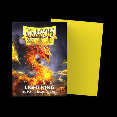 Dragon Shield Dual Matte Card Sleeves - Lightning (Yellow) - Gootzy Gaming
