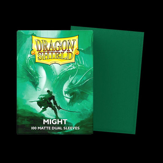 Dragon Shield Dual Matte Card Sleeves - Might (Green) - Gootzy Gaming