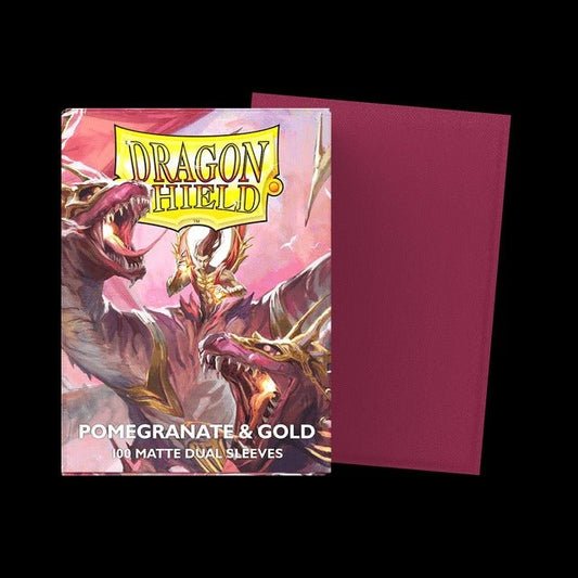 Dragon Shield Dual Matte Card Sleeves - Pomegranate & Gold - Gootzy Gaming