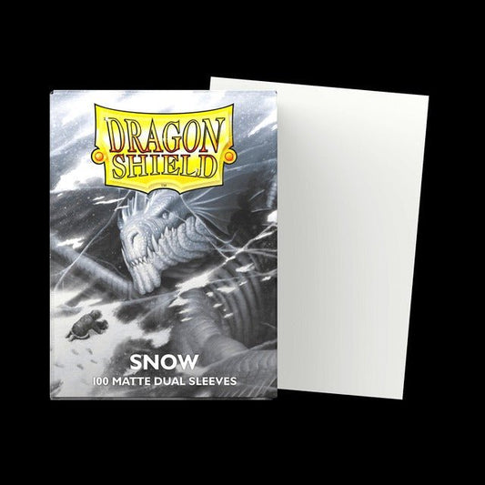 Dragon Shield Dual Matte Card Sleeves - Snow (White) - Gootzy Gaming