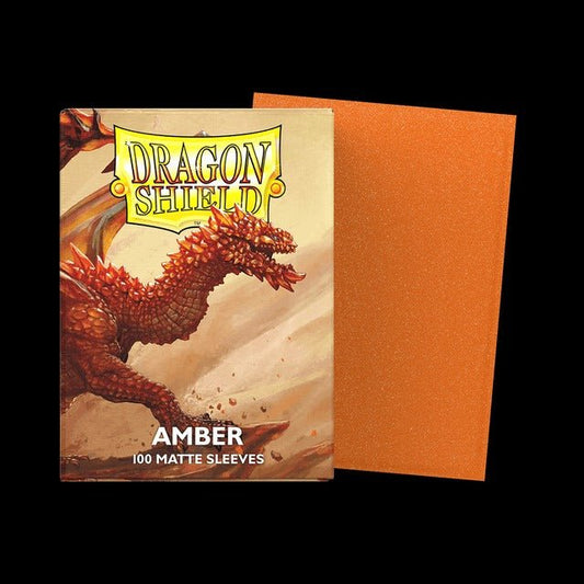 Dragon Shield Matte Card Sleeves - Amber (Orange Sparkle) - Gootzy Gaming