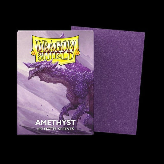Dragon Shield Matte Card Sleeves - Amethyst (Purple Sparkle) - Gootzy Gaming