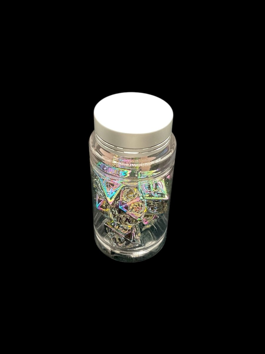 Dragon's Magic - Hollow Metal 7 Dice Set - D&D Dice - Gootzy Gaming