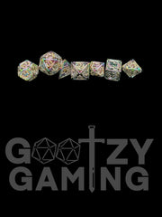 Dragon's Magic - Hollow Metal 7 Dice Set - D&D Dice - Gootzy Gaming