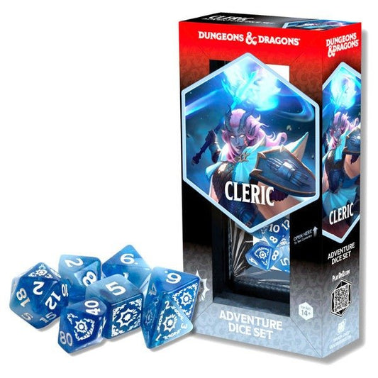 Dungeons and Dragons: Adventure Dice - Cleric (White & Blue) - Gootzy Gaming