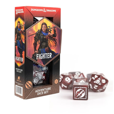Dungeons and Dragons: Adventure Dice - Fighter (Red) - Gootzy Gaming