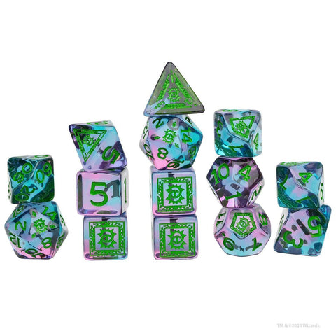 Dungeons and Dragons: Adventure Dice- Warlock (Purple/Green) - Gootzy Gaming